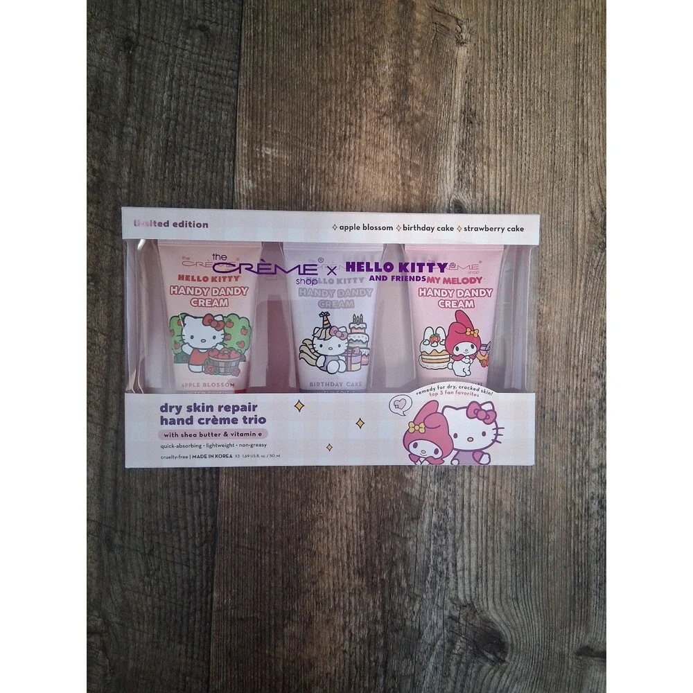 NIB The Crème Shop x Hello Kitty Limited Edition Hand Cream/Crème Trio